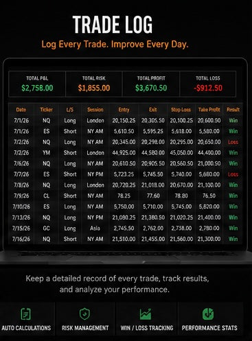 Automated Trading Log Excel Spreadsheet
