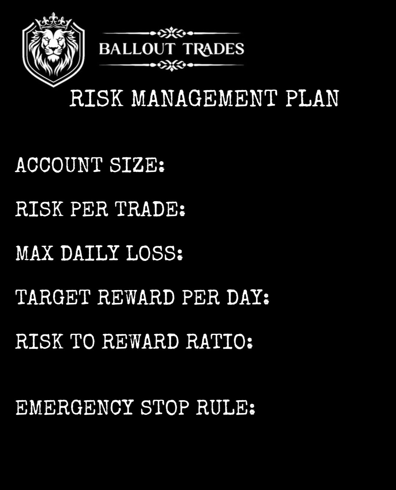 Ballout Trades Trading Journal